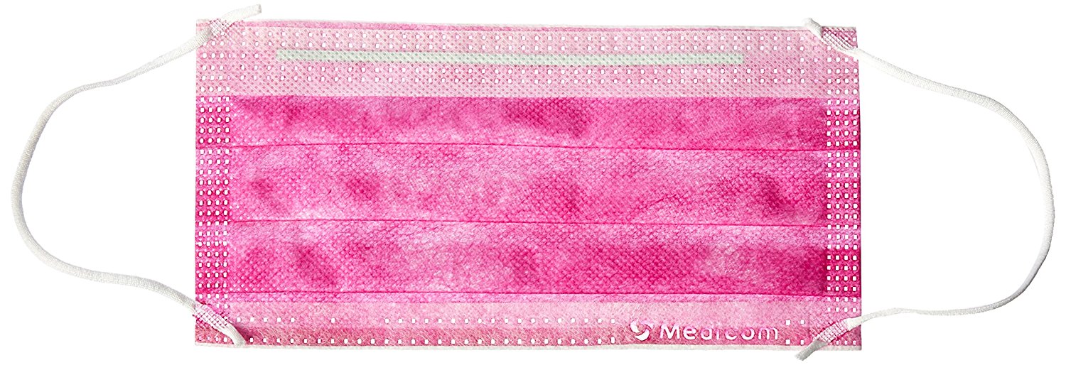 Medicom 2051 SafeMask Master Series Earloop Face Masks ASTM Level 1 Pink 50/Bx Medicom 2051 SafeMask Master Series Earloop Face Masks ASTM Level 1 Pink 50/Bx